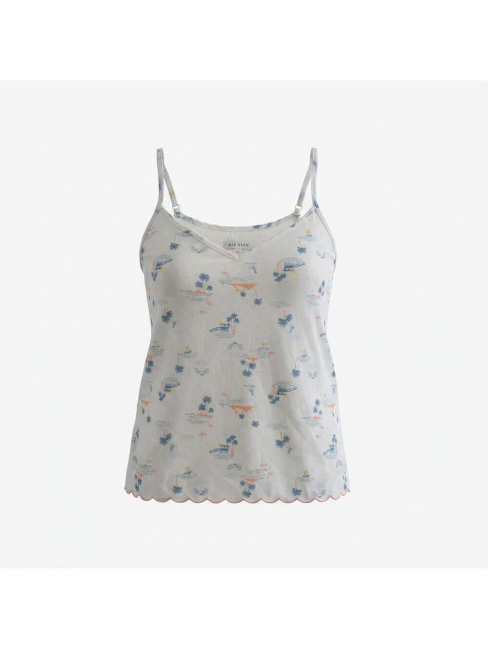 Rae Dunn Camisole Tank Sz L Tropical Beach Loungewear
